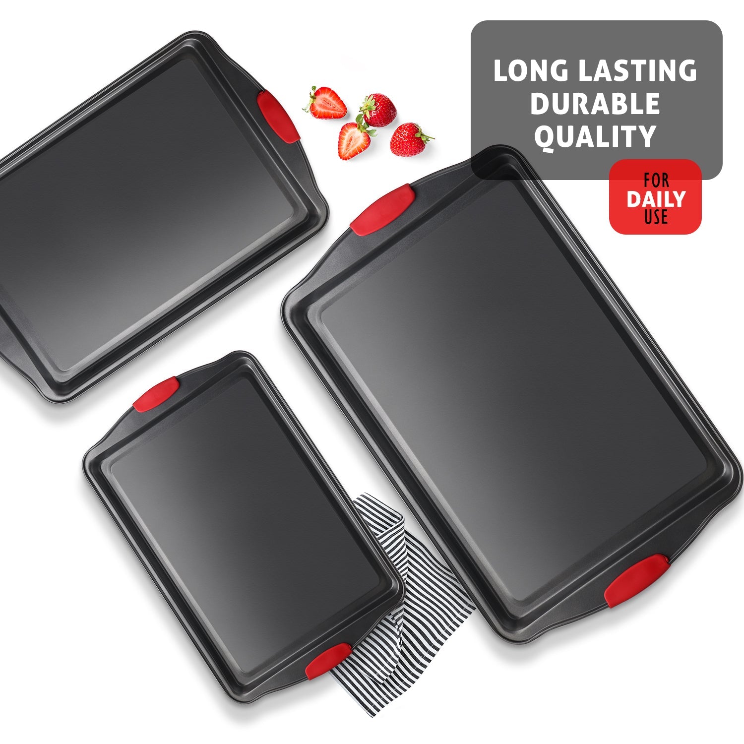 Eatex 3-Piece Baking Sheet Set
