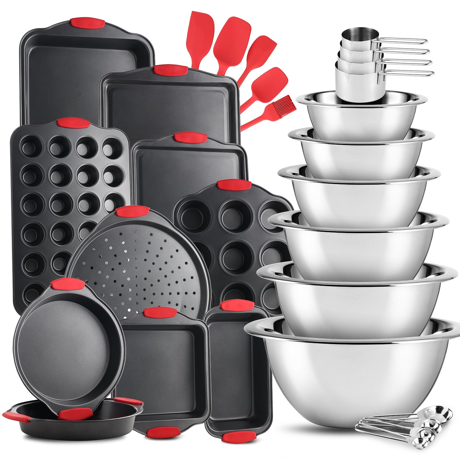 Eatex 15-Piece Bakeware Set with Mixing Bowls