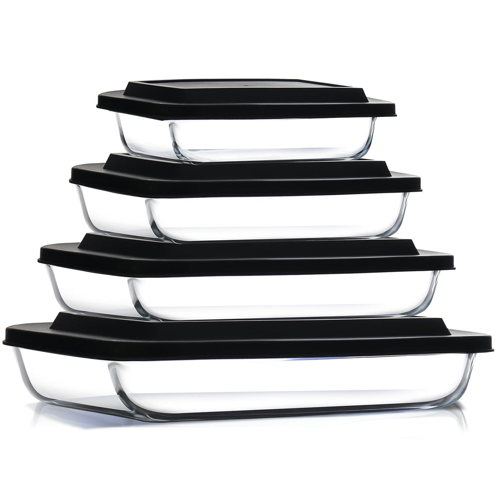 Eatex 4-Pack Deep Glass Casserole Dishes