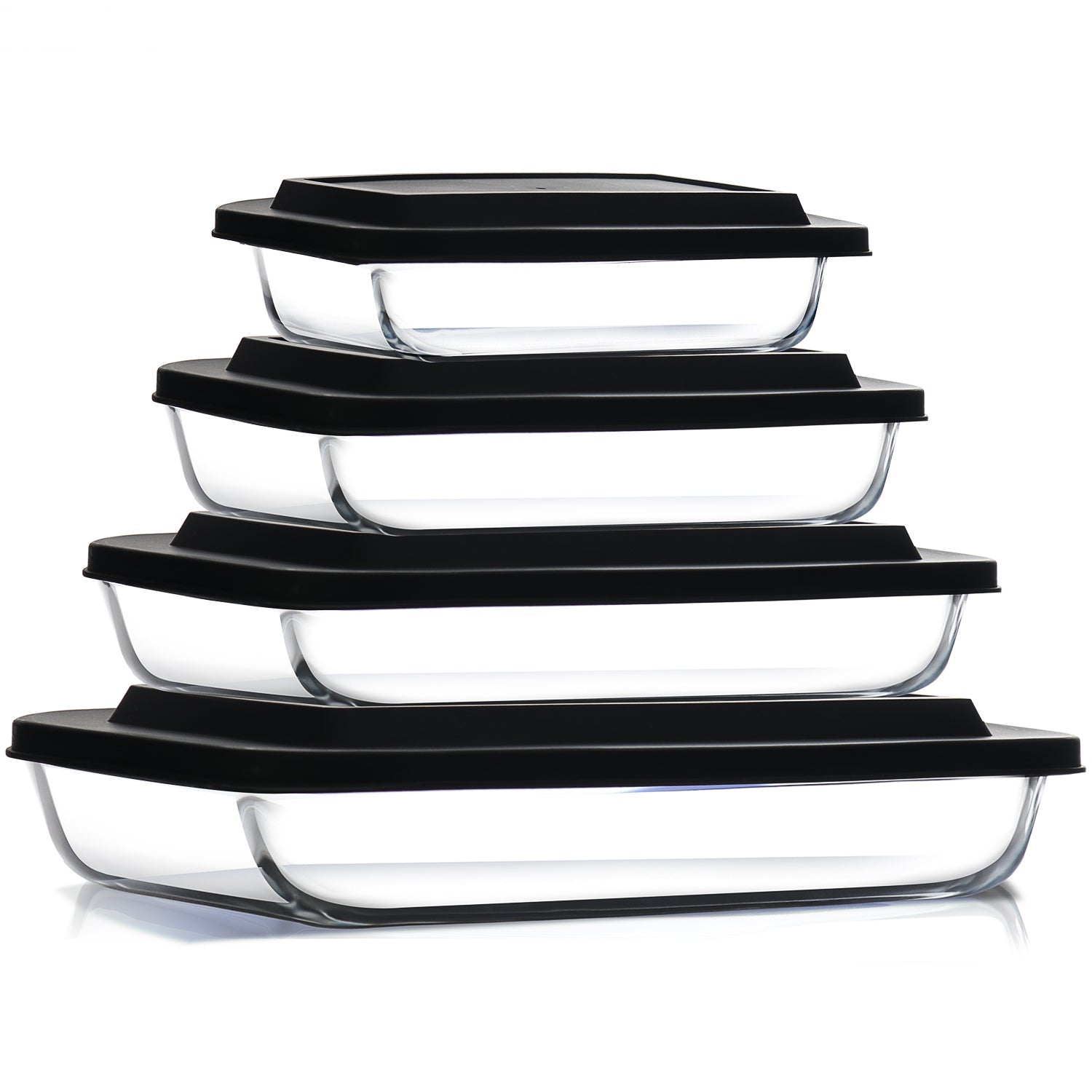 Eatex 4-Pack Deep Glass Casserole Dishes
