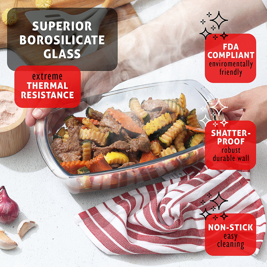 Eatex 3-Pack Glass Loaf Pans