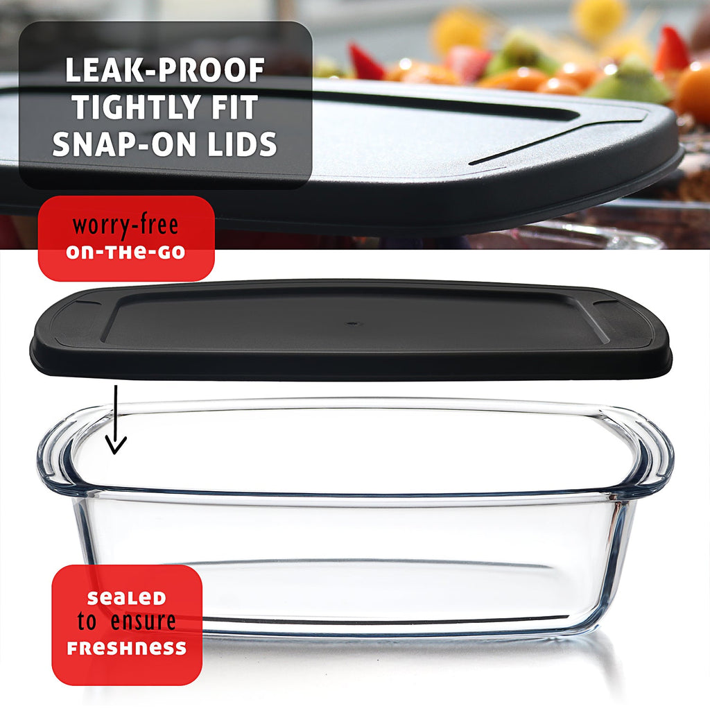 Eatex 3-Pack Glass Loaf Pans