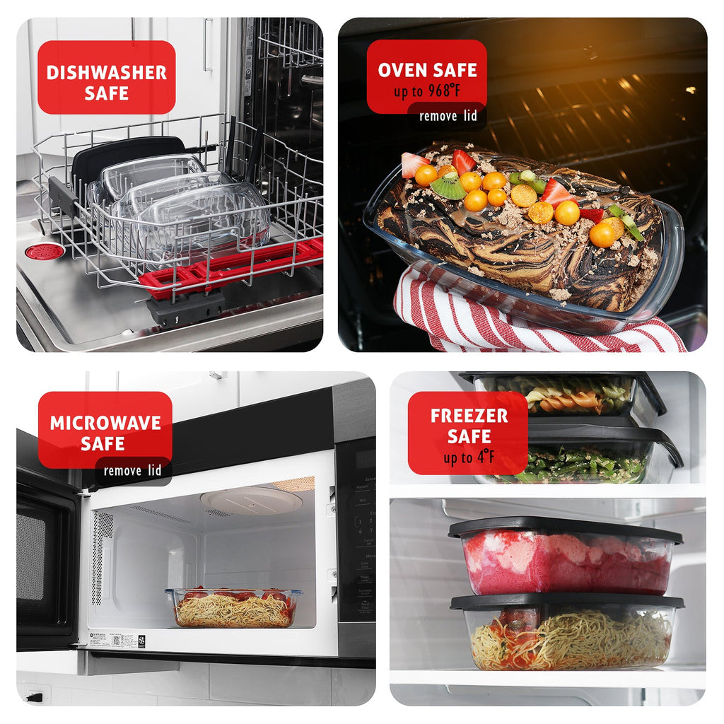 Eatex 3-Pack Glass Loaf Pans