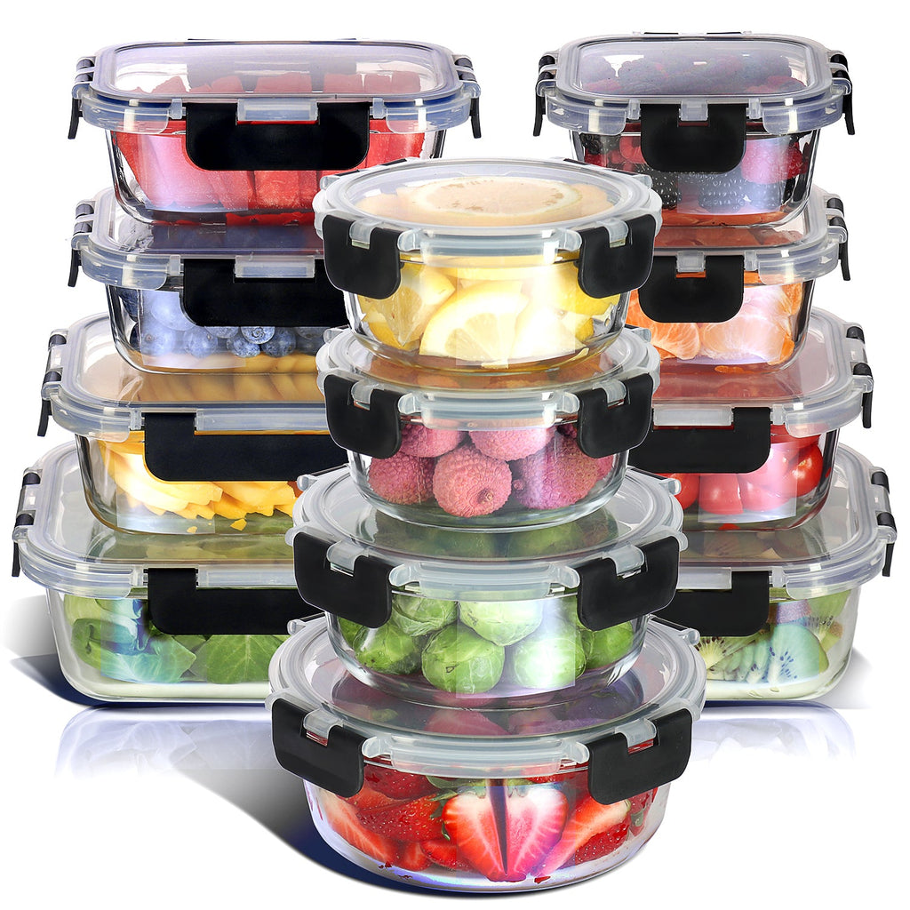 Eatex 12-Pack Glass Storage Containers