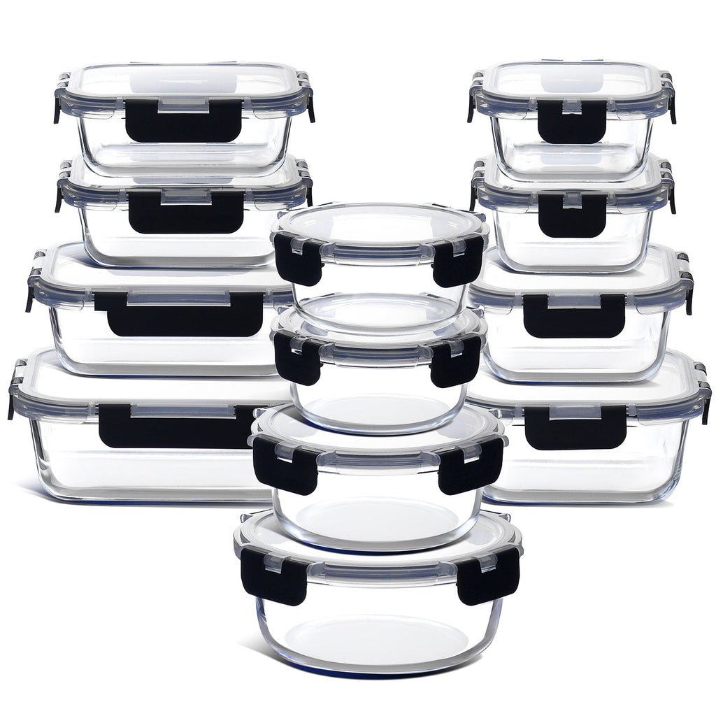 Eatex 12-Pack Glass Storage Containers