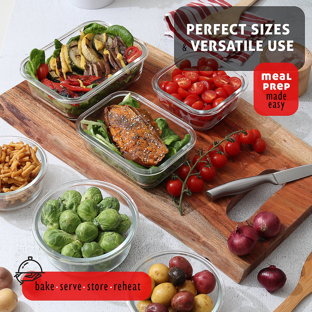 Eatex 12-Pack Glass Storage Containers