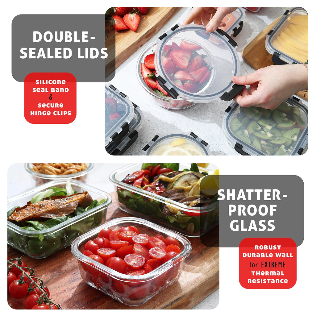 Eatex 12-Pack Glass Storage Containers