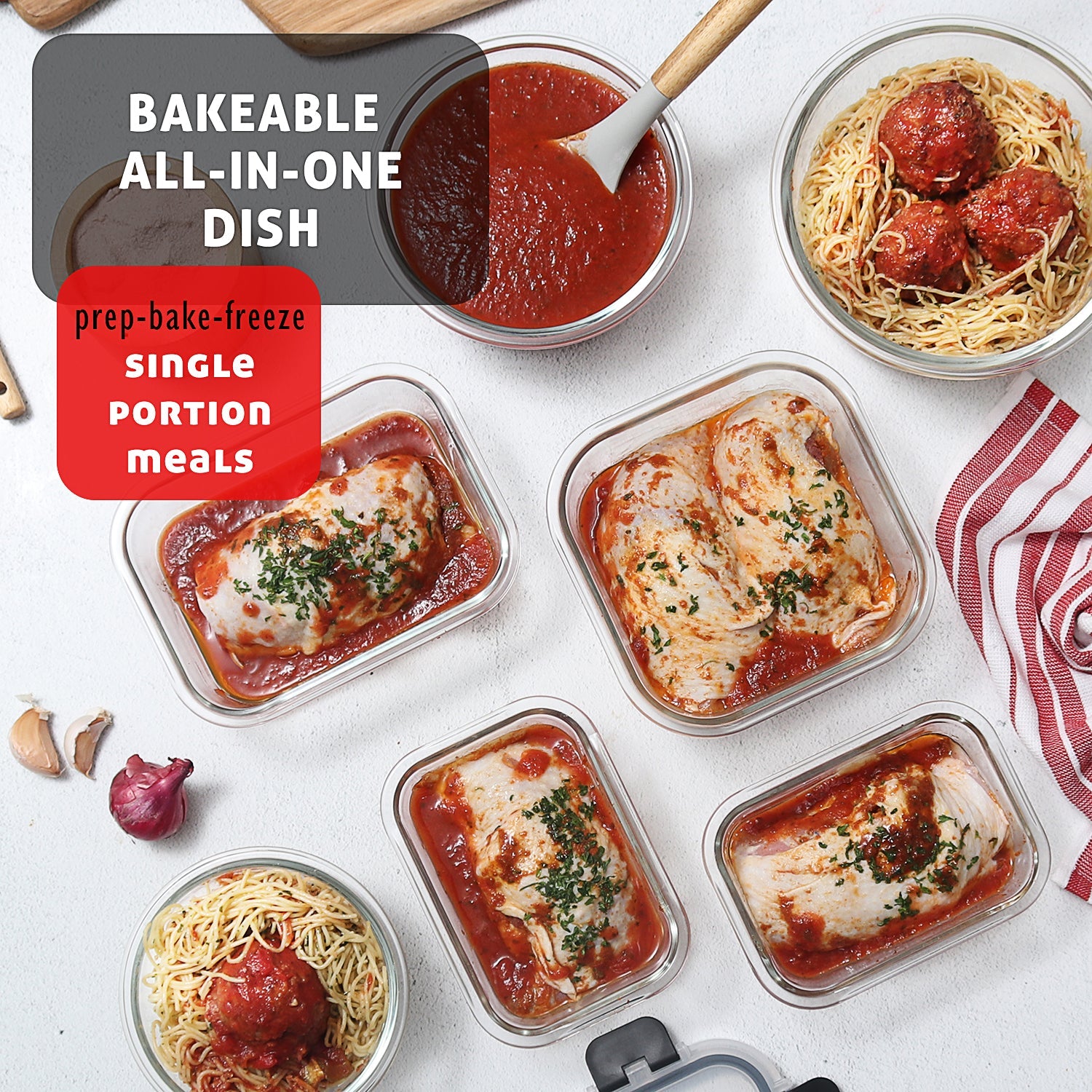 Eatex 8-Pack Glass Storage Containers