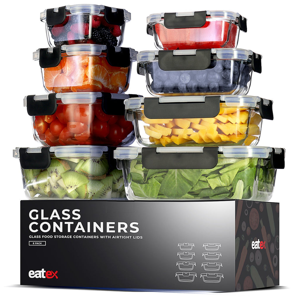 Eatex 8-Pack Glass Storage Containers