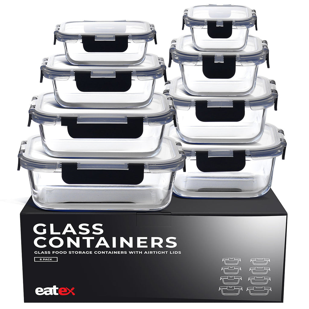 Eatex 8-Pack Glass Storage Containers