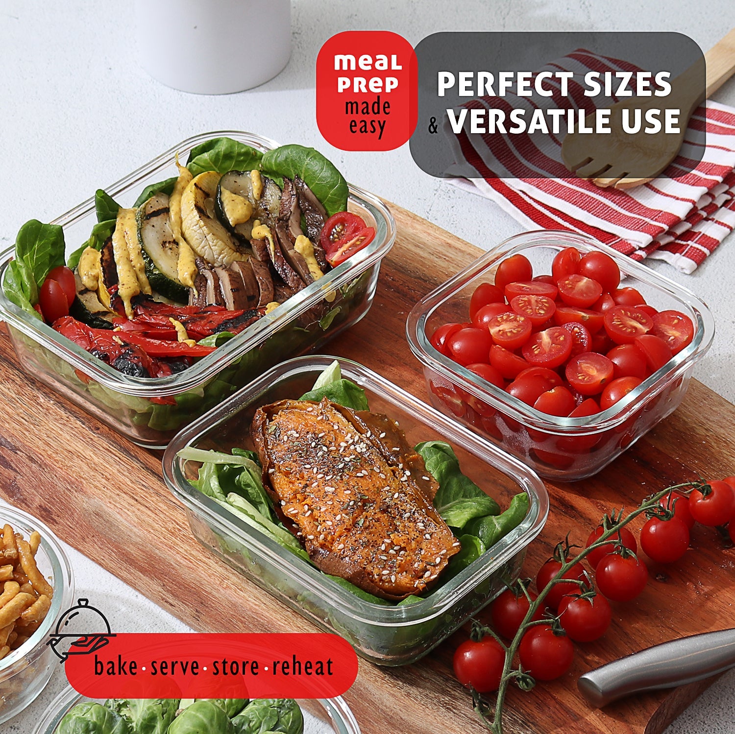 Eatex 8-Pack Glass Storage Containers