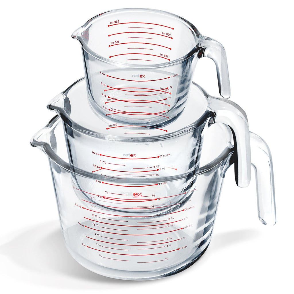 Eatex 3-Piece Glass Measuring Cup Set