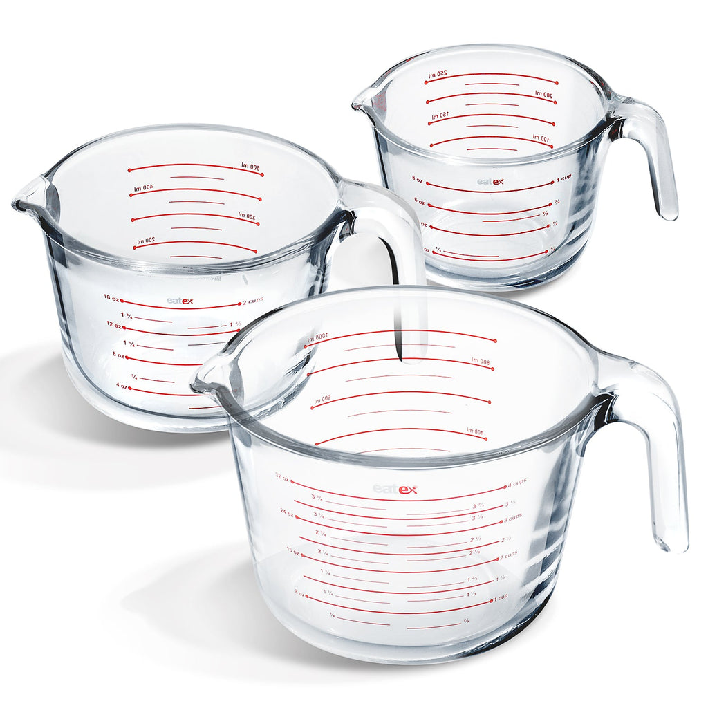 Eatex 3-Piece Glass Measuring Cup Set