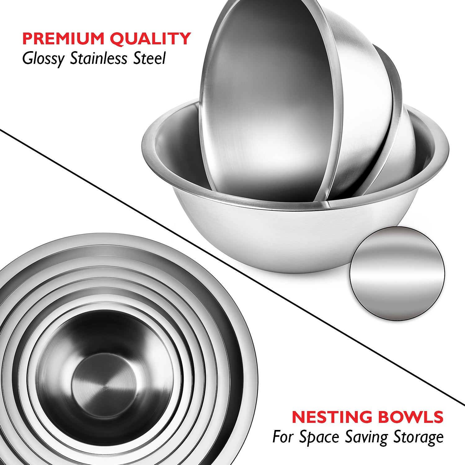 Eatex Stainless Steel Mixing Bowl Set